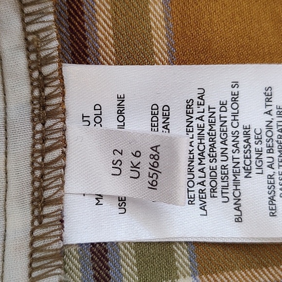 Urban Outfitter Plaid Flare Leg Front Pleat Trouser Pant / Size 2 - Picture 7 of 12